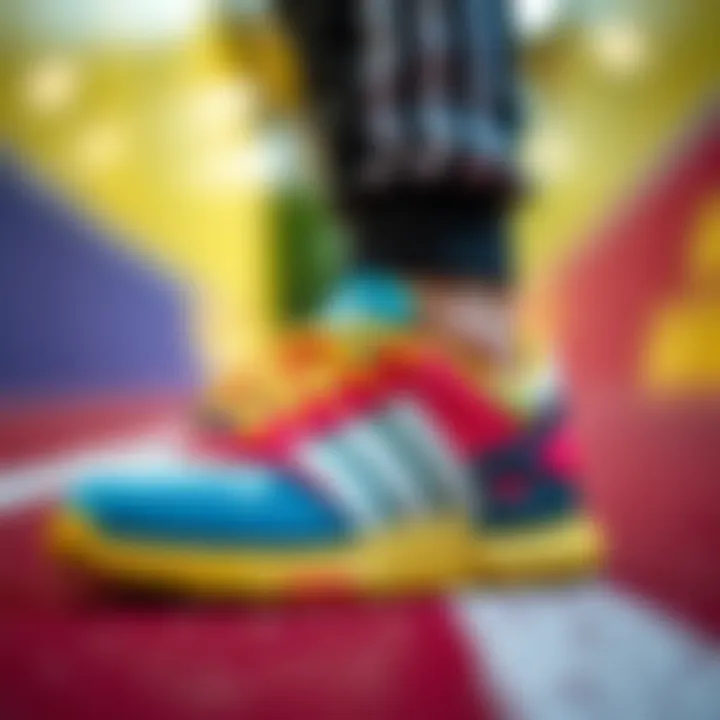 Stylish Adidas Astir children's shoes in a vibrant colorway