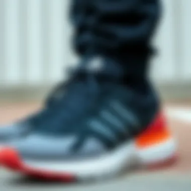 Close-up of Adidas Astir shoes showcasing their comfort features