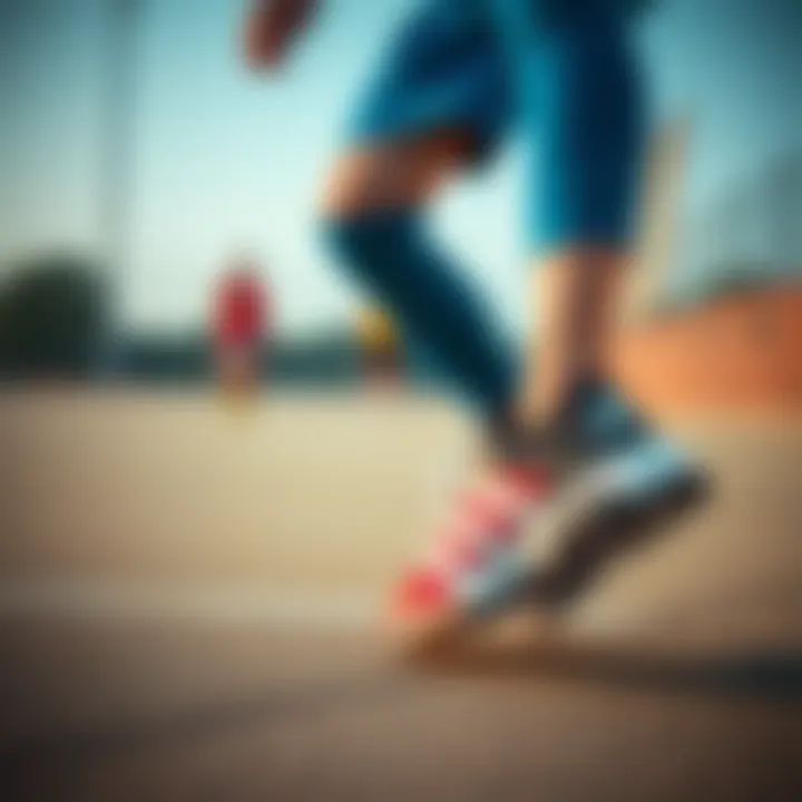 A young athlete wearing Adidas Astir shoes during a playful activity