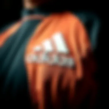 Close-up of technical features of Adidas B74493 sports apparel