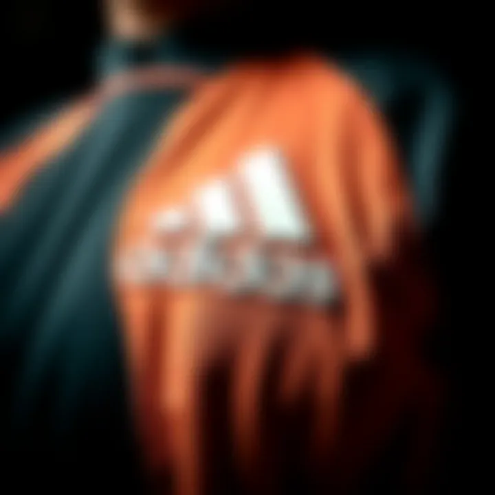 Close-up of technical features of Adidas B74493 sports apparel