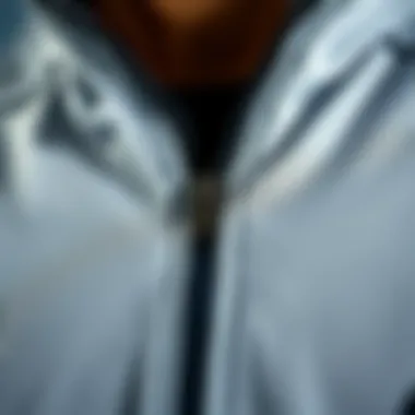 Quality Craftsmanship and Material Close-up of fabric details on adidas zip-up top