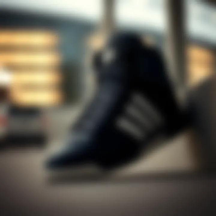 Stylish design elements of adidas Hoops 3.0 Mid