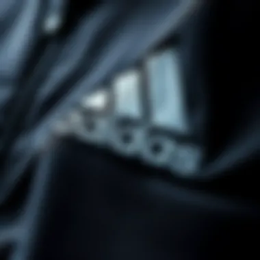 Close-up of the high-quality material used in Adidas jackets