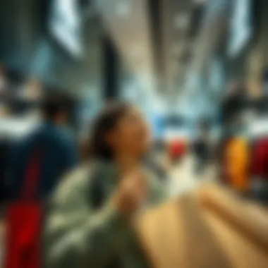 Enjoy Great Deals at Adidas Outlet A shopper enjoying a great deal in an Adidas outlet store