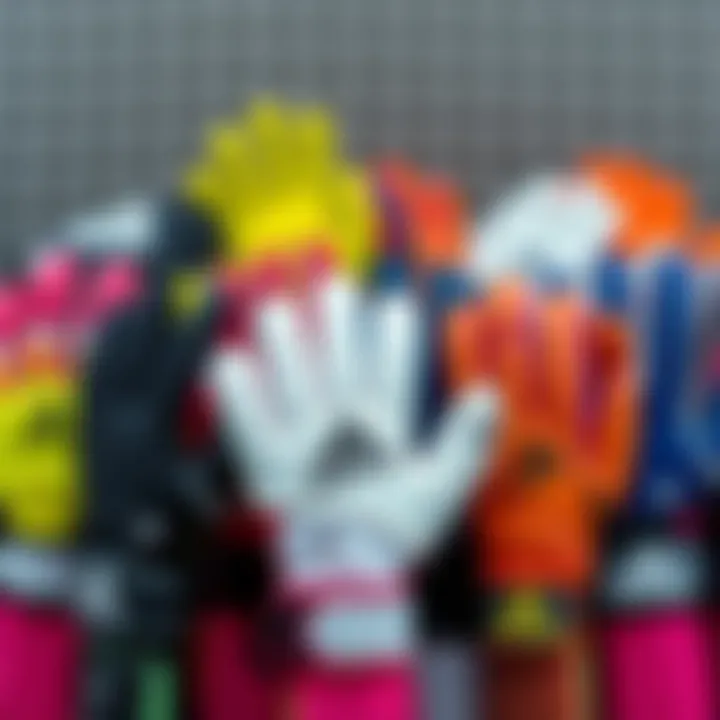 Variety of Styles and Colors in Predator Collection An array of Adidas Predator goalkeeper gloves displaying various color options and styles.