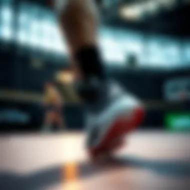 Adidas Pro Spark in Action Dynamic action shot showcasing the Adidas Pro Spark in motion on the court