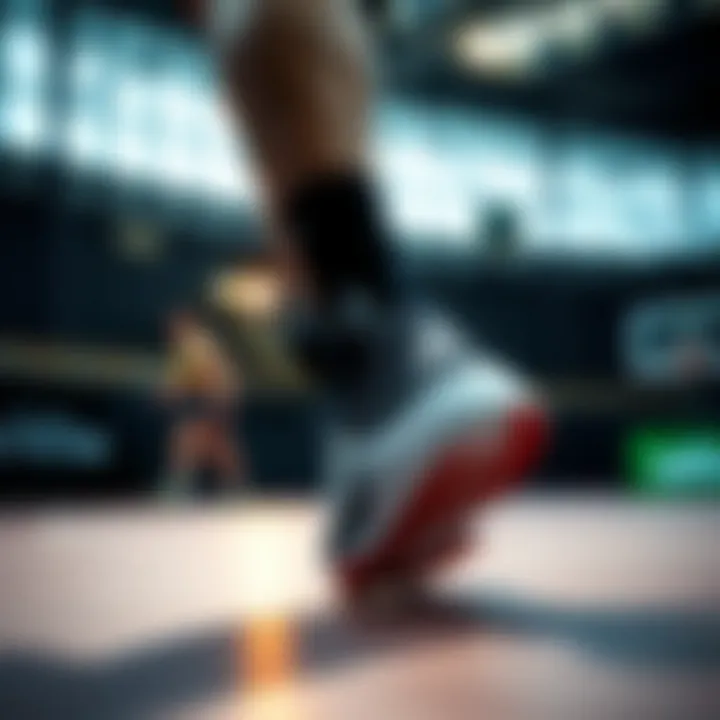 Adidas Pro Spark in Action Dynamic action shot showcasing the Adidas Pro Spark in motion on the court