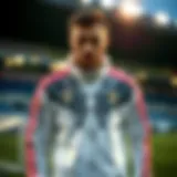 Intricate Design of Adidas Real Madrid Jacket Stylish Adidas Real Madrid jacket showcasing intricate design