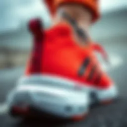 Close-up of the adidas Runfalcon showcasing its sleek design and cushioning technology