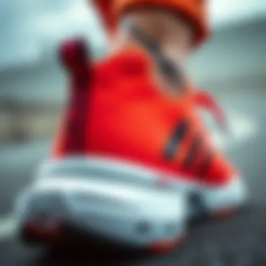 Sleek Design and Cushioning Technology Close-up of the adidas Runfalcon showcasing its sleek design and cushioning technology