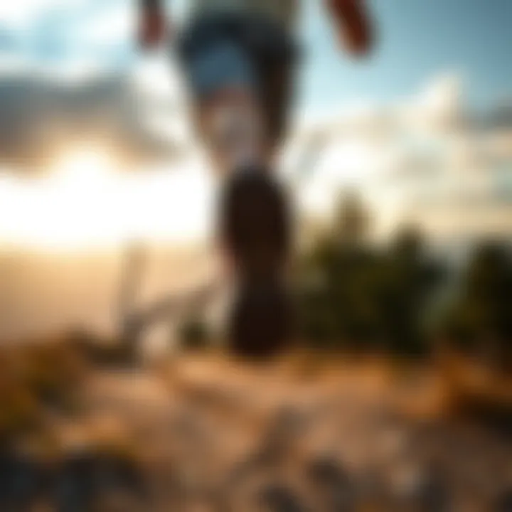 Running in Action on Scenic Trails Adidas Runfalcon in action during a running session on a scenic outdoor trail