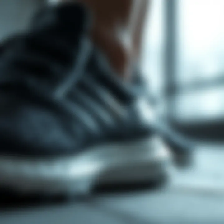 Close-up of the adidas Supernova Boost shoe design