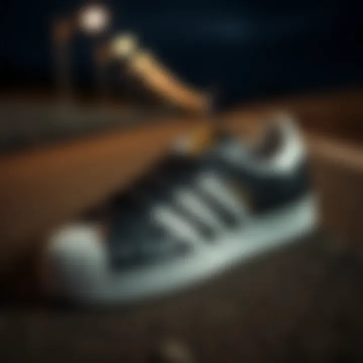 Adidas Superstar: A Classic Reimagined Classic black and white Adidas Superstar shoes with iconic shell toe design