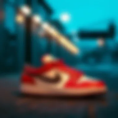 Sleek Design of Air Jordan 1 Low Artistic view of Air Jordan 1 Low showcasing its sleek design