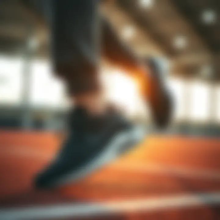 Performance test of air shoes in an athletic environment