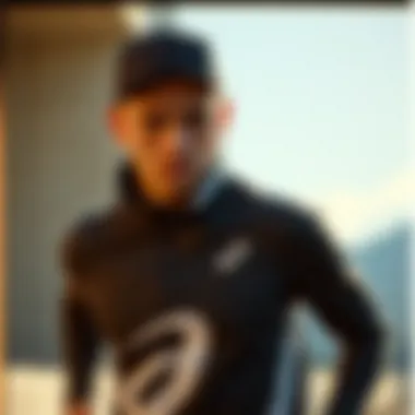 Athlete wearing Asics performance gear