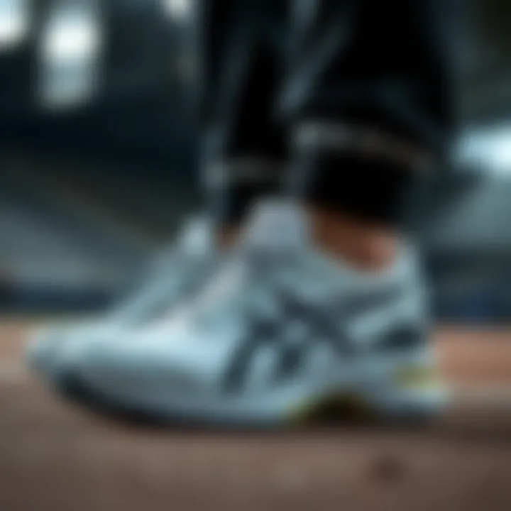 Performance-Driven Design Innovative features of Asics white athletic shoes enhancing performance