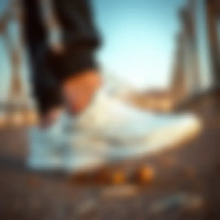 Style Meets Functionality Stylish pairing of Asics white footwear with modern athletic attire