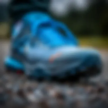 Close-up of Asics outdoor shoe technology features