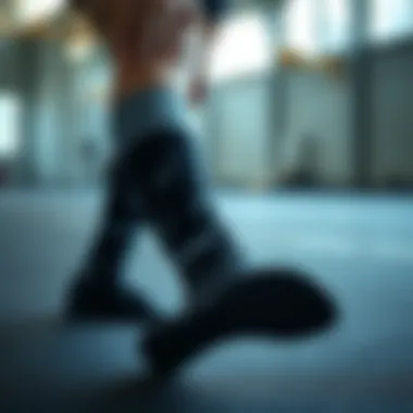 An athlete using Aurafix insoles during intense training.