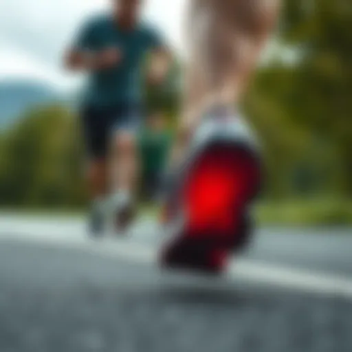 Illustration of foot pronation mechanics during running