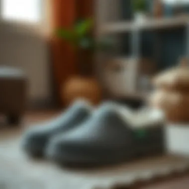 Stylish Slipper Shoes for Comfort Stylish slipper shoes on a cozy background