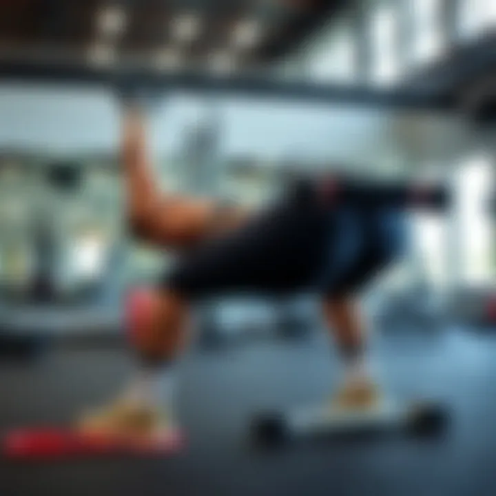 An array of fitness equipment suitable for hip workouts