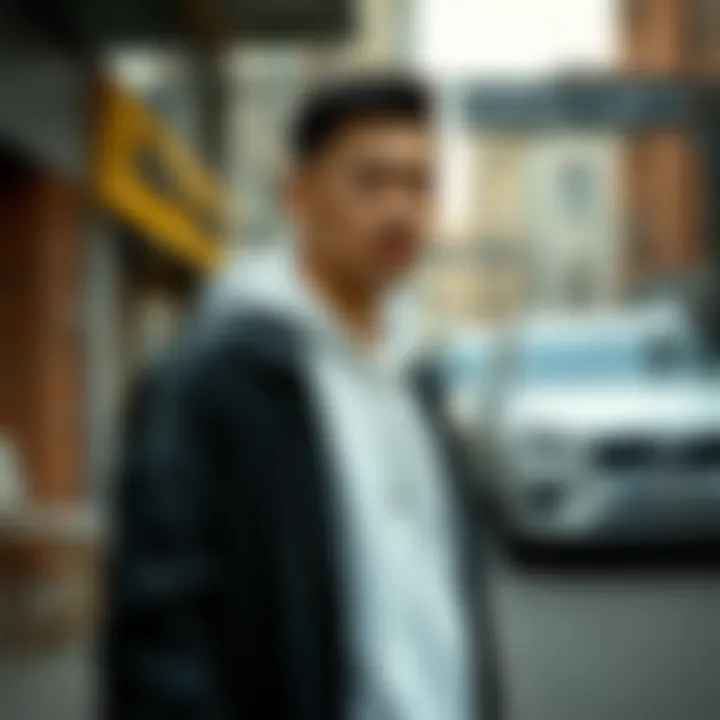 Stylish outfit featuring Adidas Superstar in an urban setting.