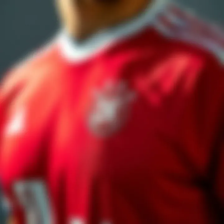 Close-up of technical features in Bayern 2023 kit