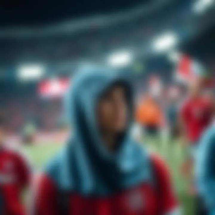 Fan wearing Bayern Munich jersey with style