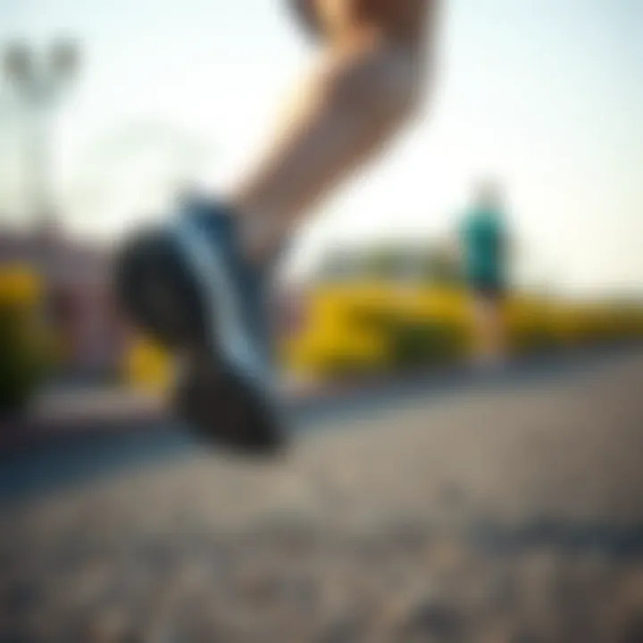 Runner with optimal foot strike technique