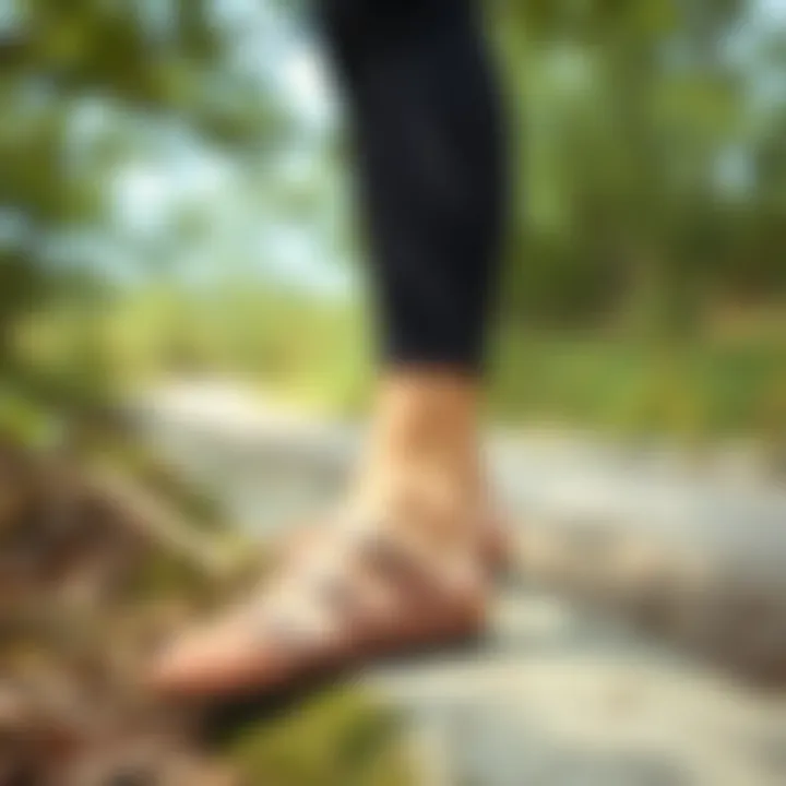 Casual Look with Birkenstock Shoes in Nature Casual outfit featuring Birkenstock shoes in an outdoor setting