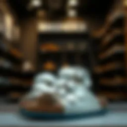 Stylish Birkenstock footwear on display