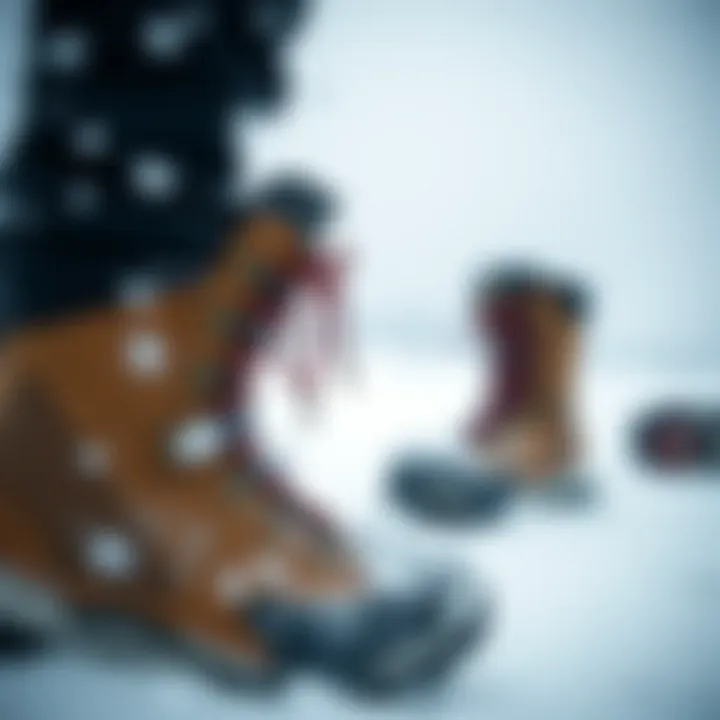 Functional Boots in Snow Boots in a snowy outdoor setting demonstrating functionality