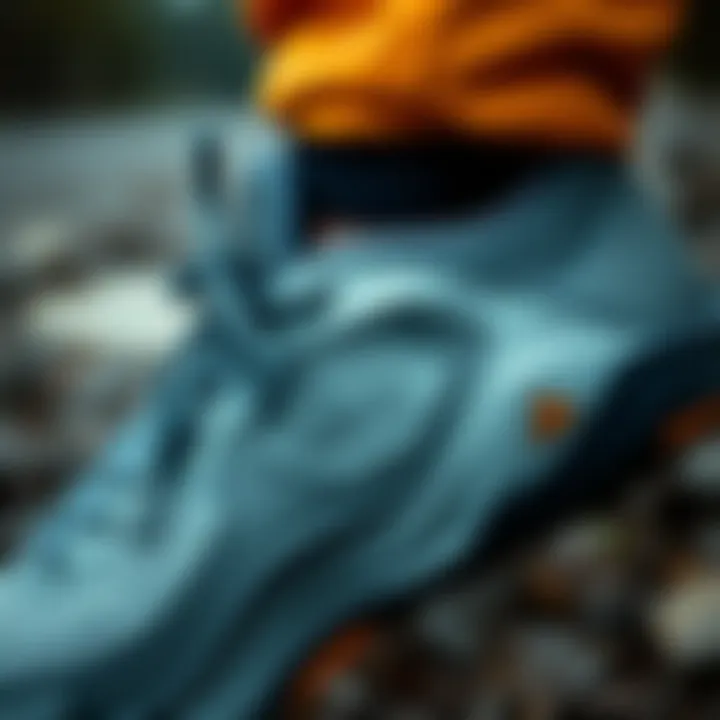 Close-up of Gore-Tex technology in footwear