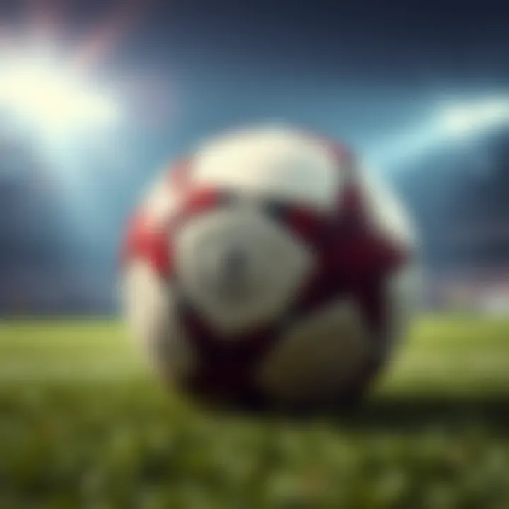 Champions League Final Ball in Action Illustration of the Champions League final ball in action on the field.