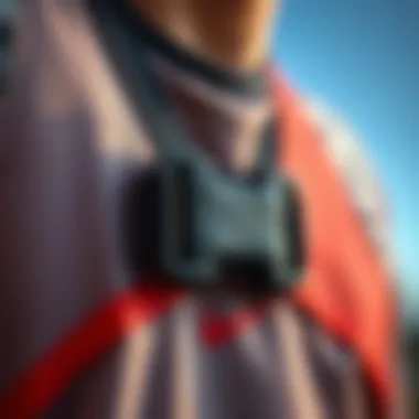 Close-up of velcro strap detail