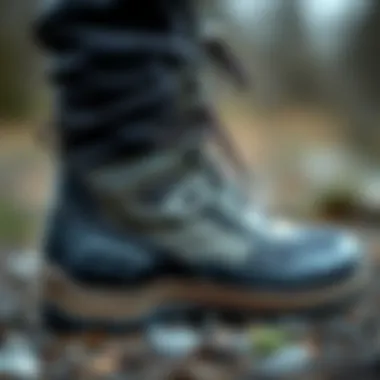 Durable Boot Materials Close-up of waterproof boot materials showcasing durability