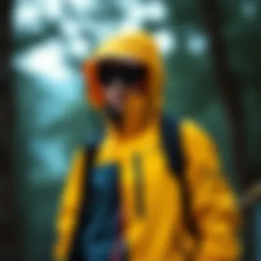 Fashionable layering with a Columbia yellow jacket