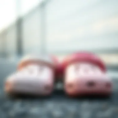 Comparison of fake versus real Crocs side by side