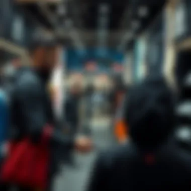 Customer service representative assisting a shopper