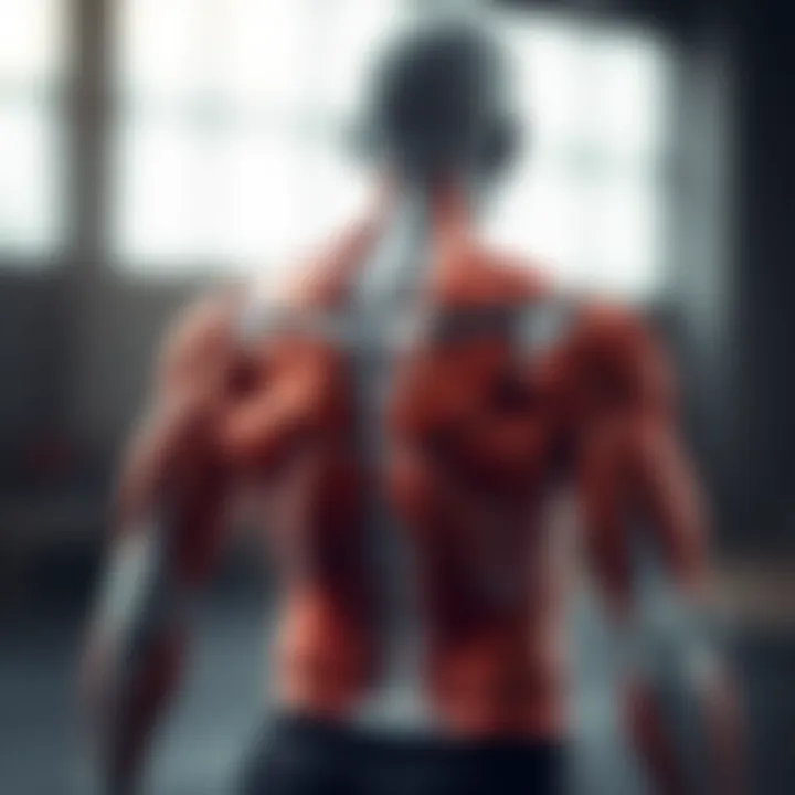 Anatomical diagram of the deltoid muscle showing its structure and location