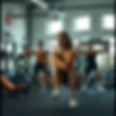 Illustration of various strength exercises targeting different muscle groups