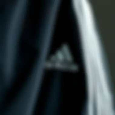 Close-up of Adidas tracksuit fabric, emphasizing durability