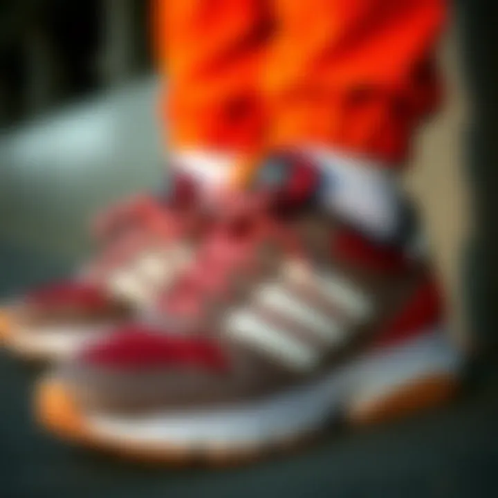 Popular Brand Highlight for Boys' Sports Footwear Close-up of a popular sports shoe brand for boys