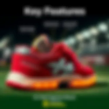 Key Features of Kids' Sports Shoes Illustration showing key features of children's sports shoes