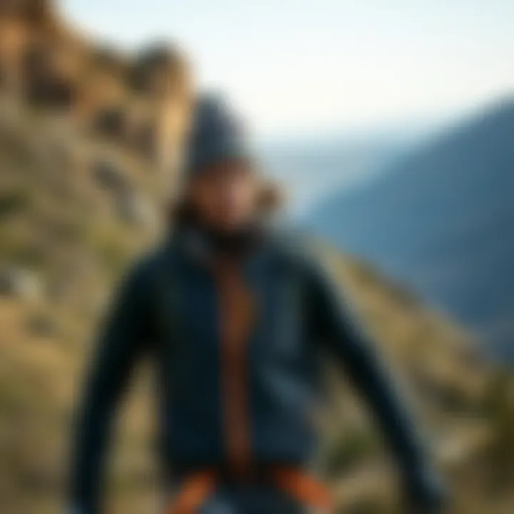 Athletic wear in a natural landscape