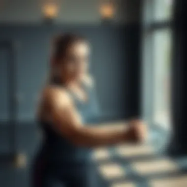 Demonstrating proper form in exercises