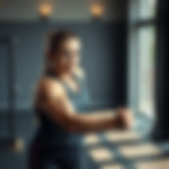 Demonstrating proper form in exercises